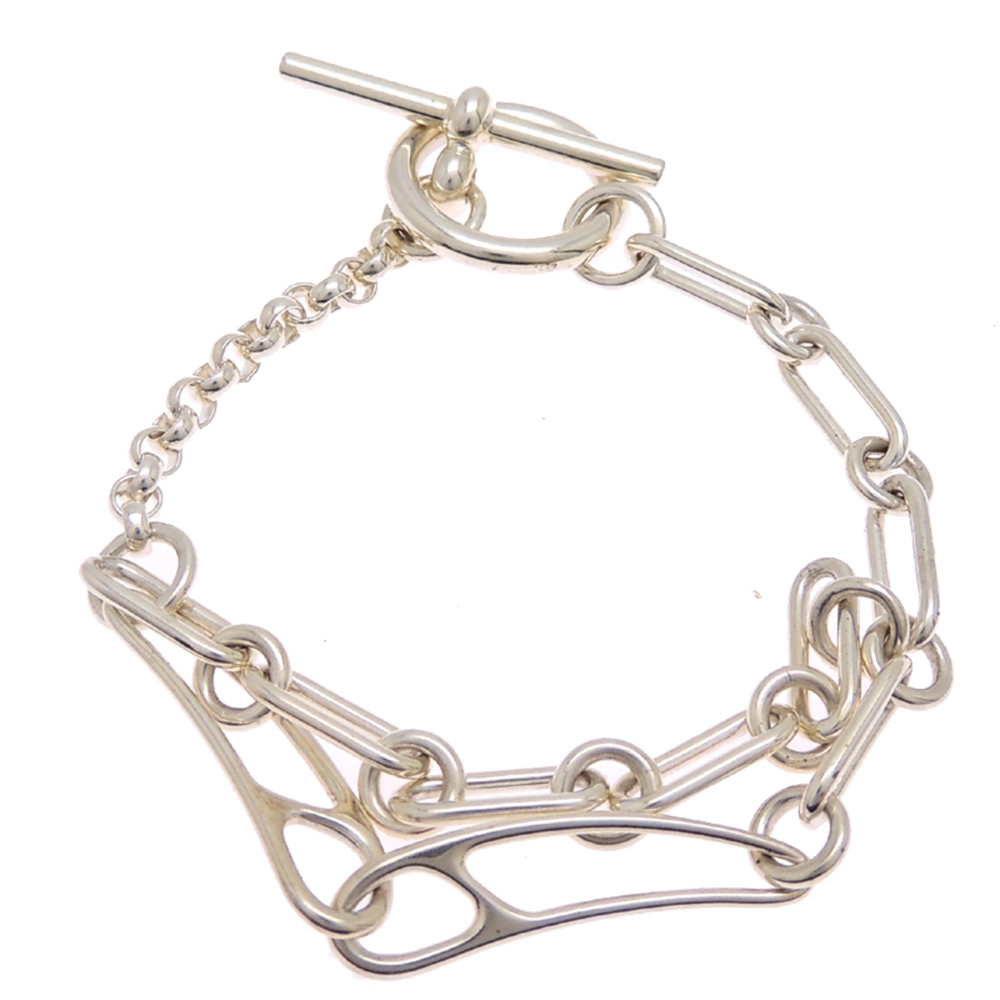 HERMES Silver Charm Bracelet